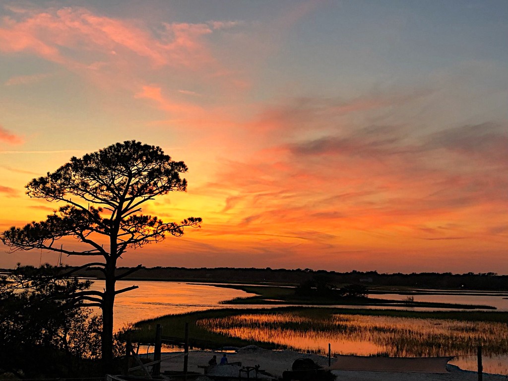 Sunset st Bowen’s Island near Charleston, SC by congaree