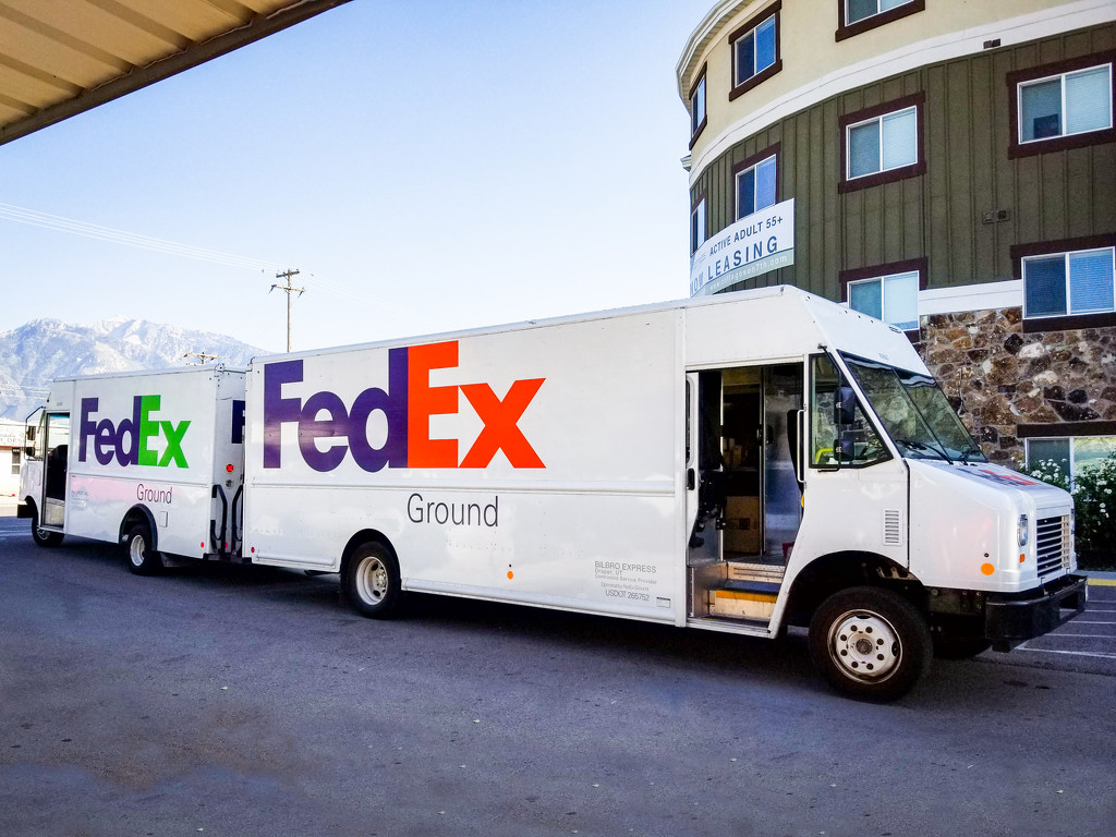 FedEx trucks, mating in the wild by lindasees