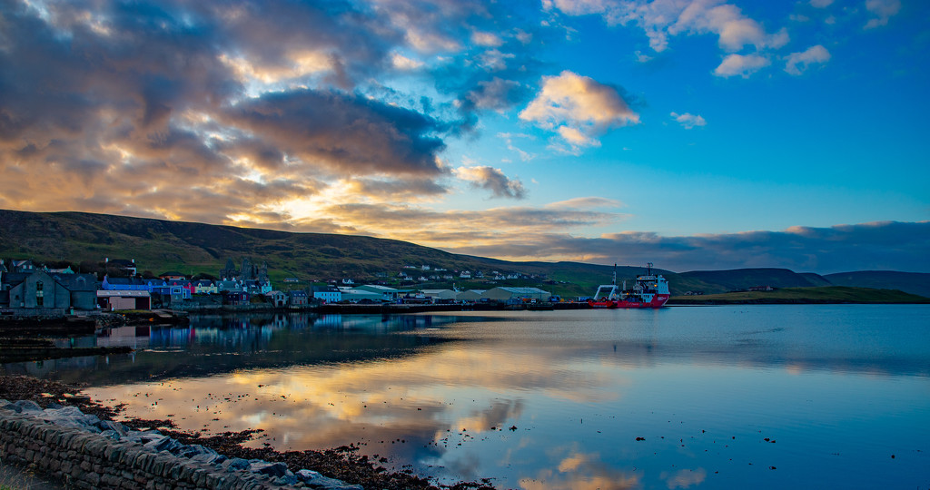 Scalloway Dawn by lifeat60degrees