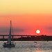 Sailboat at sunset, Ashley River at Charleston Harbor by congaree