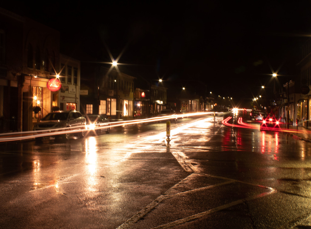 Damp Downtown Night by tdaug80