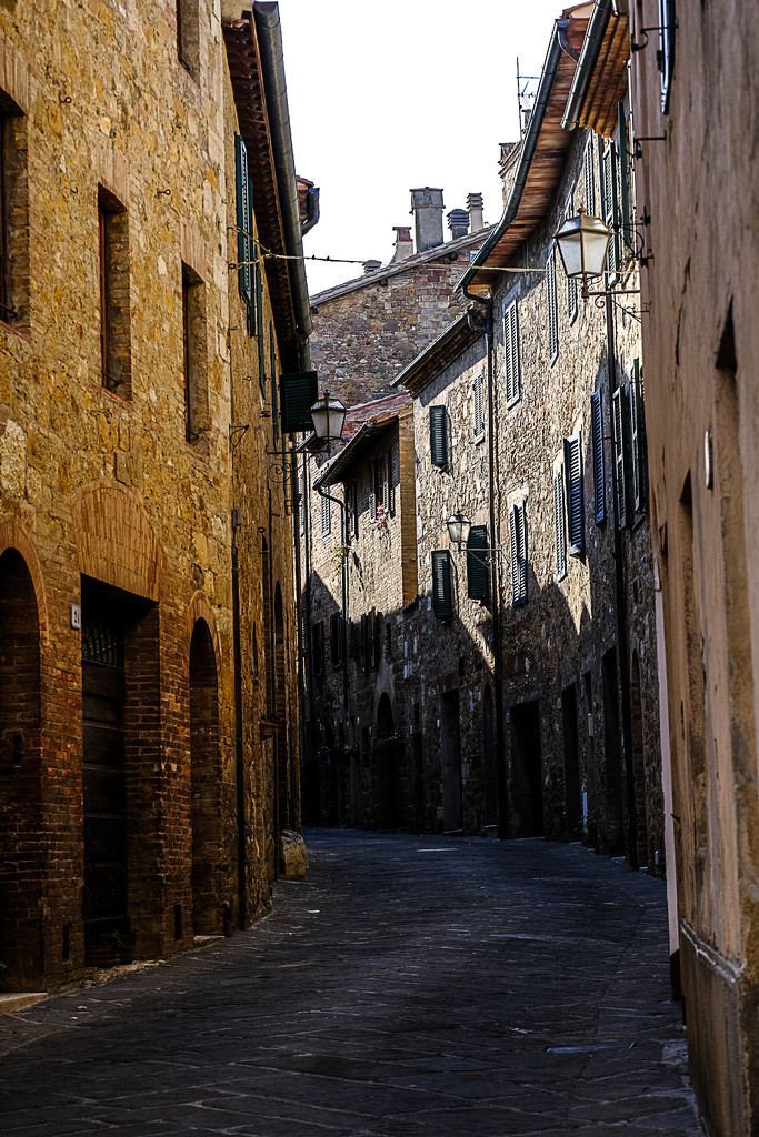 Street of a Tuscan village  by caterina