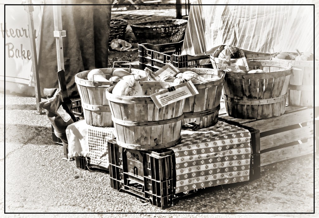 Baskets at the Market by olivetreeann
