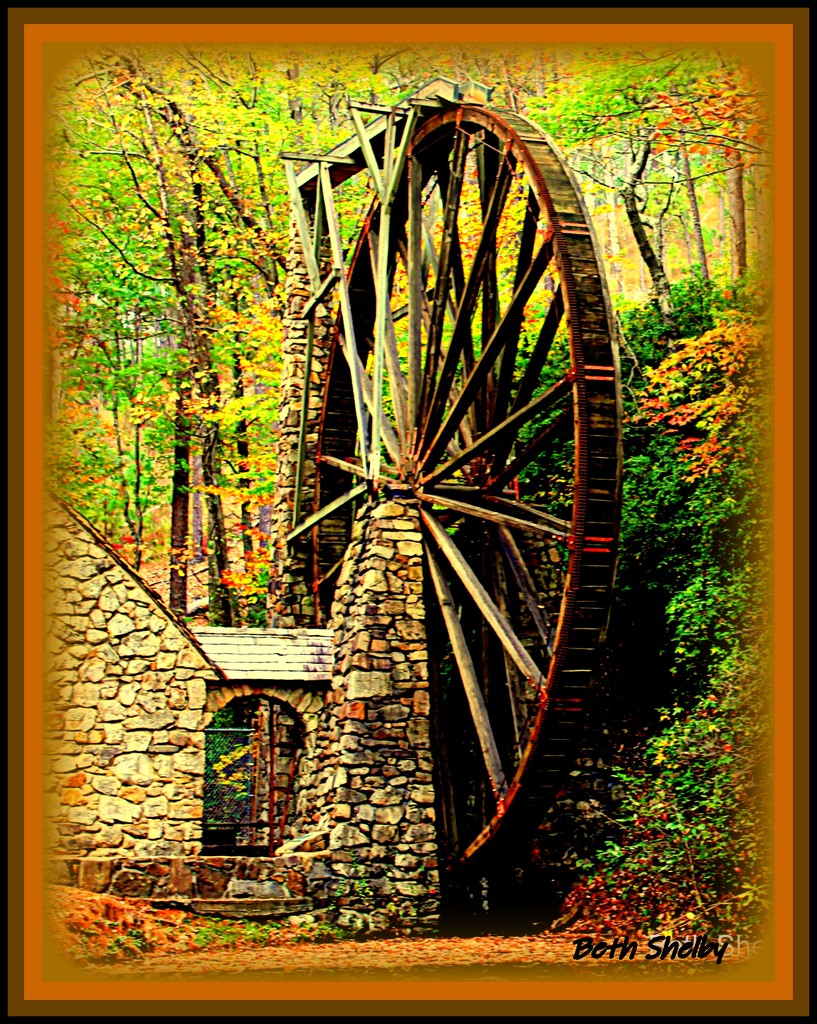 Old Mill Wheel at Berry College, Georgia by vernabeth