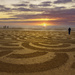 Labyrinth On the Beach At Sunset by jgpittenger