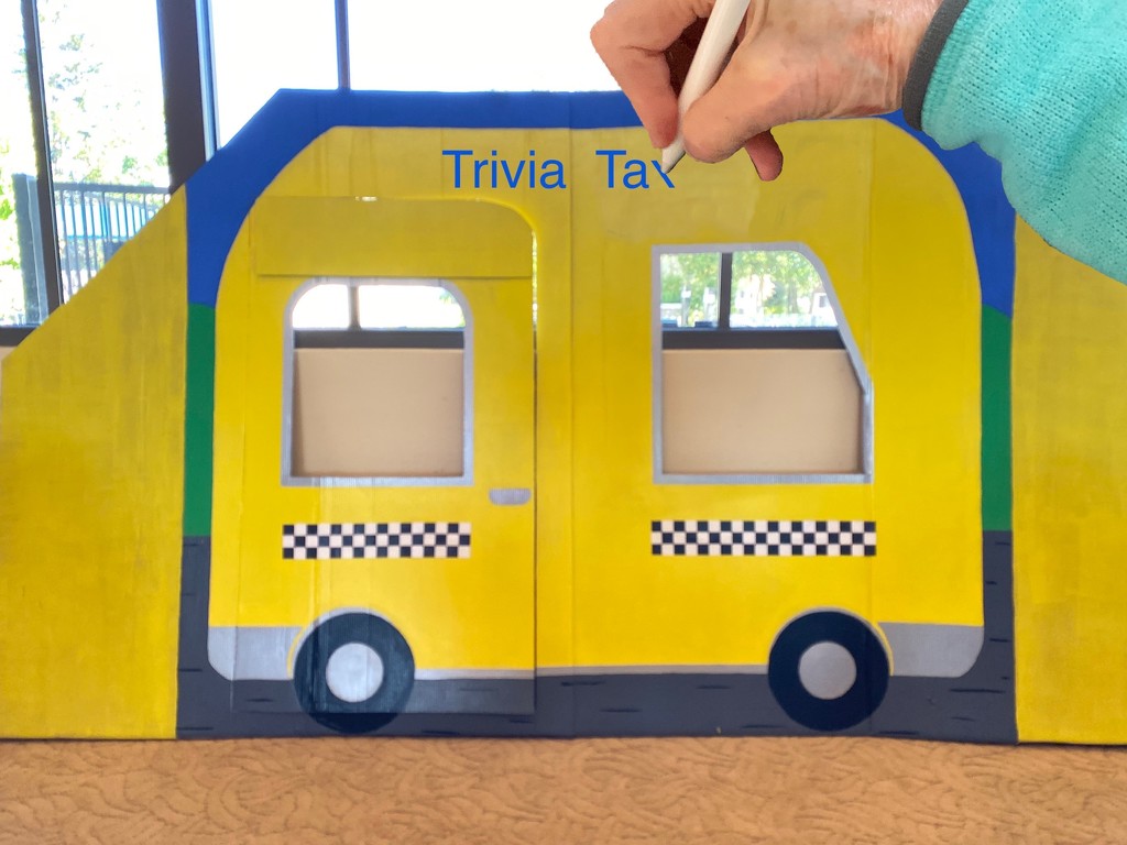 Trivia Taxi with Self Portrait by shutterbug49