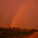 Western Double Rainbow at Sunrise by kareenking
