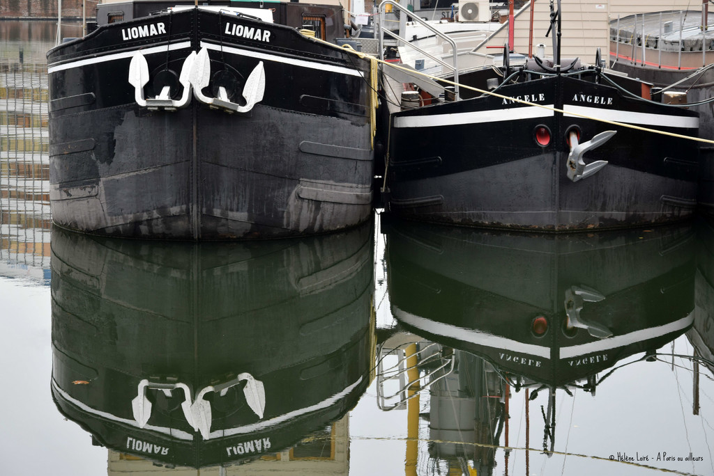 Boats in Antwerp by parisouailleurs
