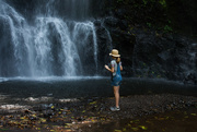 7th Oct 2019 - Balinese waterfall and admirer