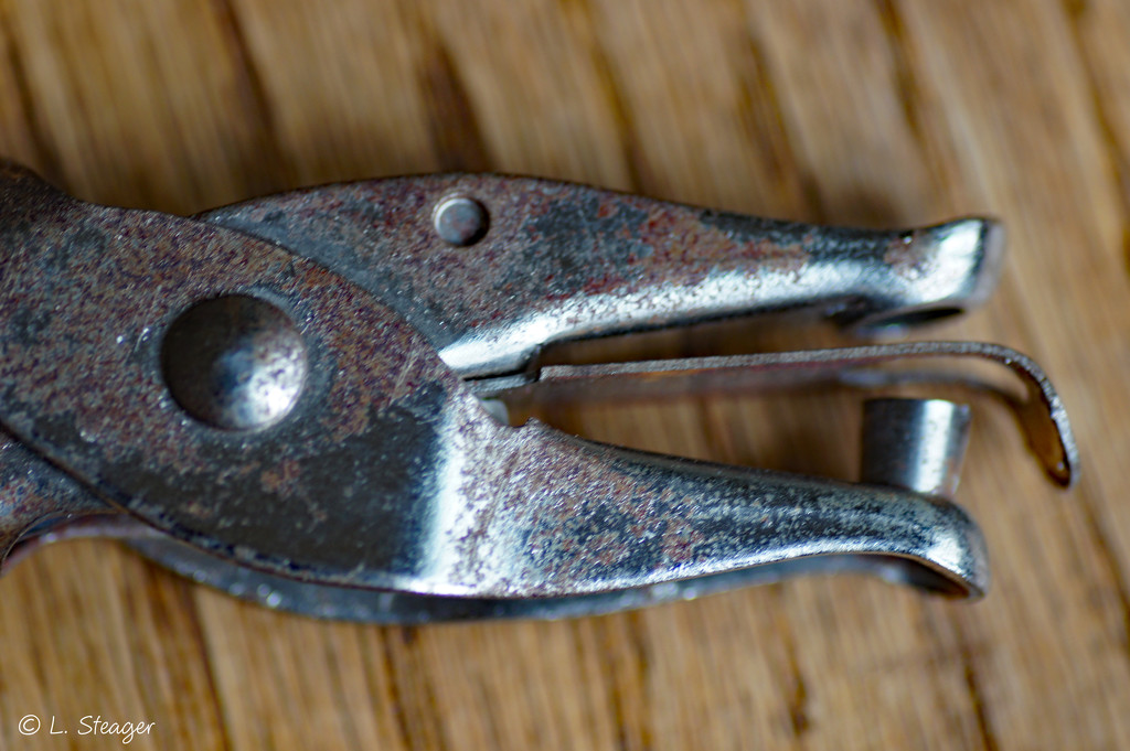 Antique one hole punch by larrysphotos