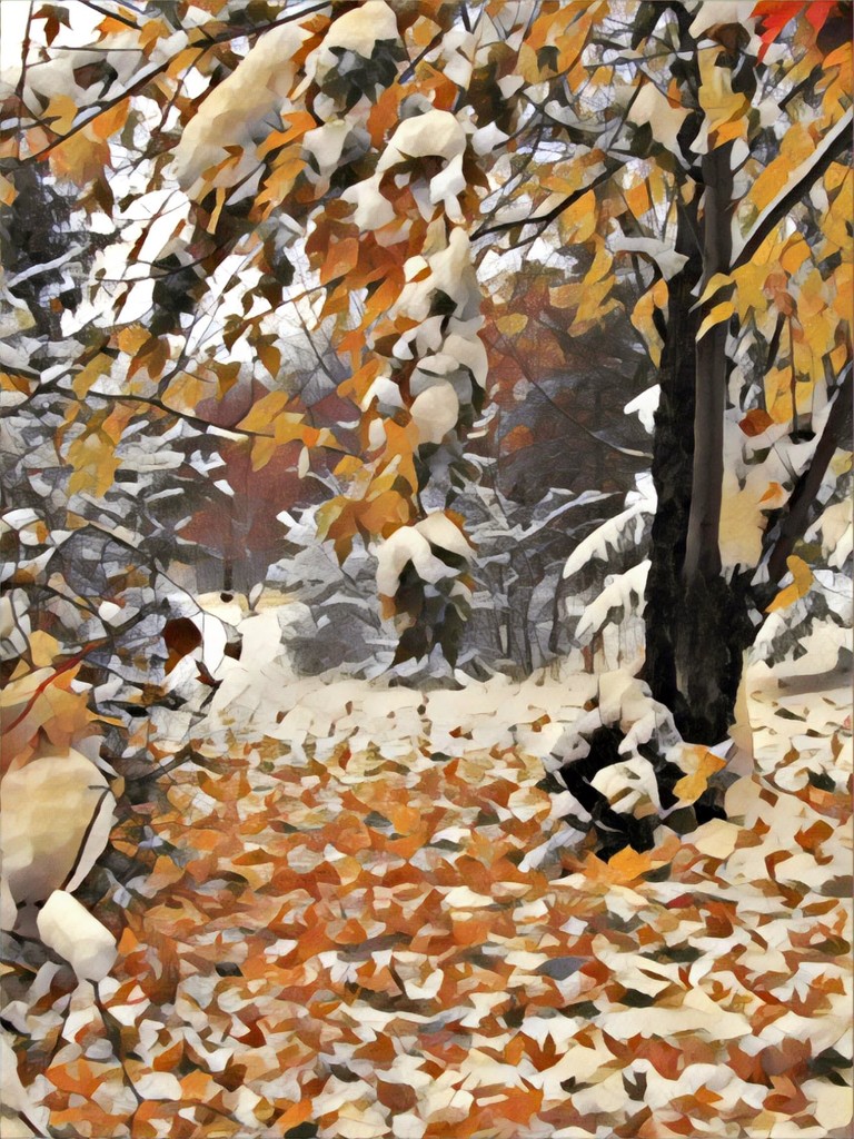 Snowy/Fall Painterly Effect by radiogirl