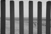 16th Oct 2019 - fence, couple and beach