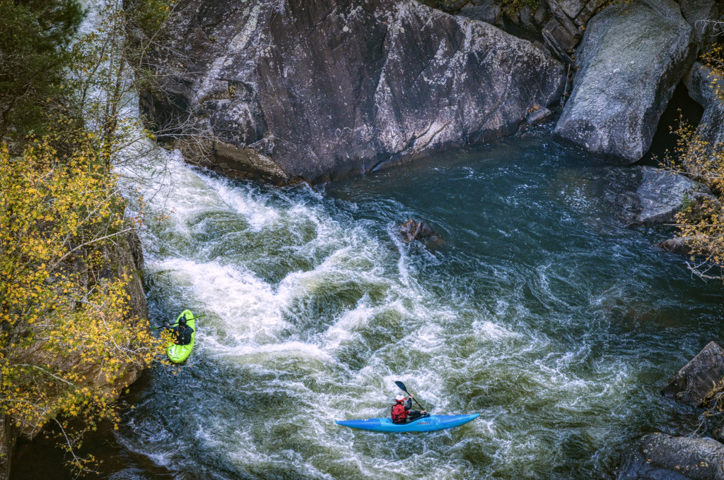 Tallulah Gorge Kayakers by kvphoto