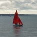 red sail on the Solent by quietpurplehaze