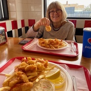 14th Nov 2019 - Dolly's first fried lobster meal