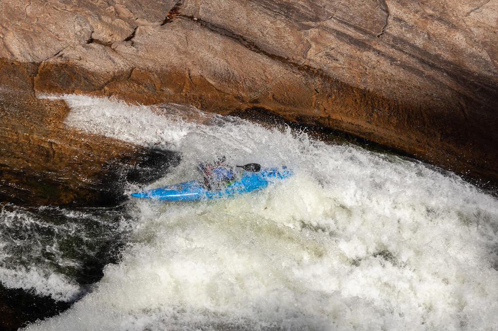 Kayaking Through Oceana Falls by kvphoto