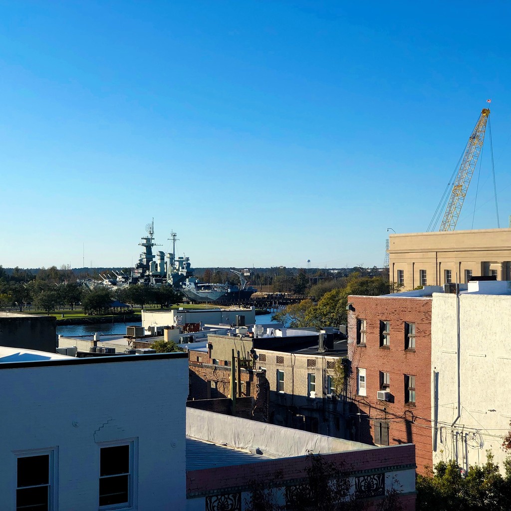 Downtown Wilmington & The Battleship North Carolina by yogiw
