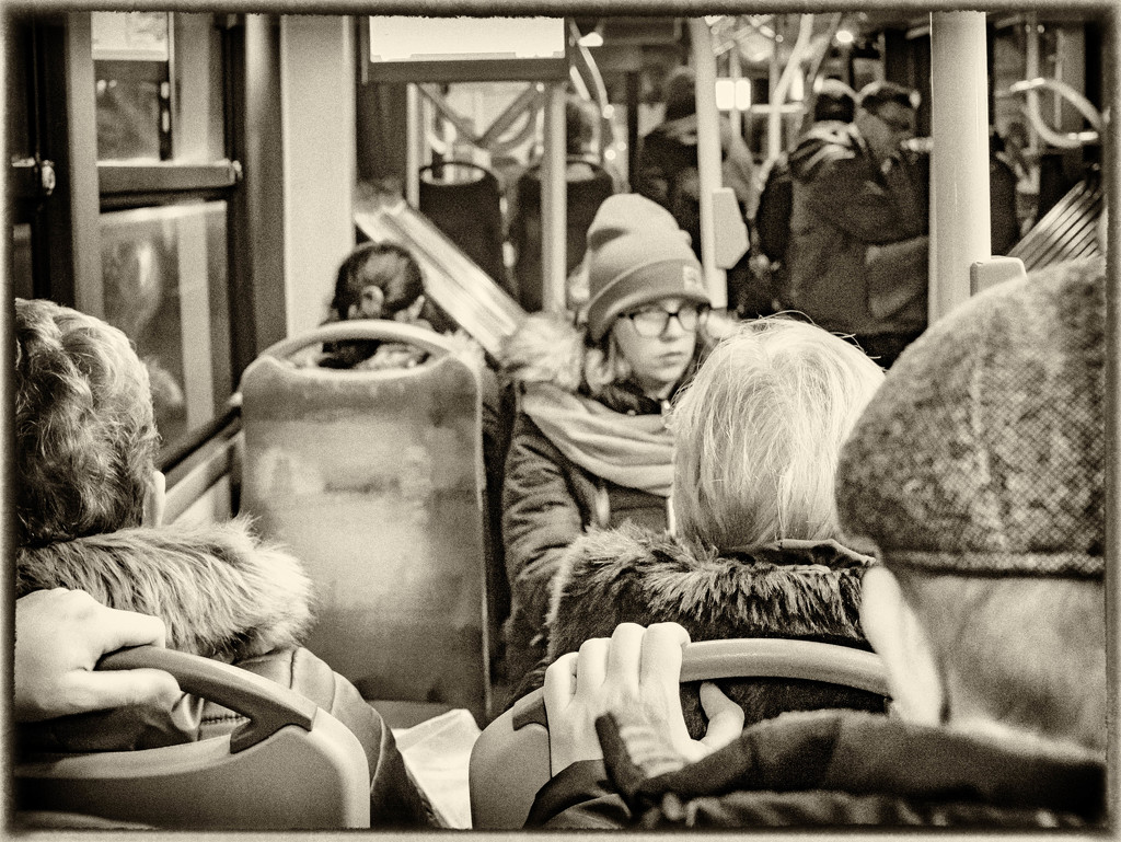 In the city bus by haskar