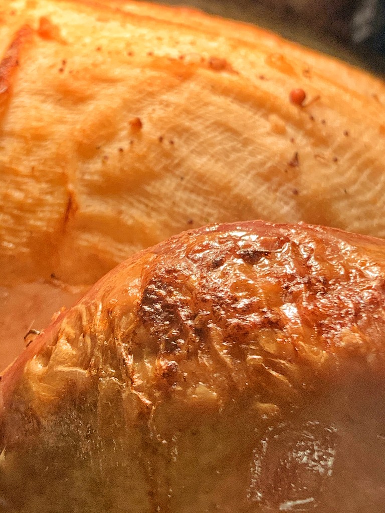 Turkey in the oven.  by cocobella