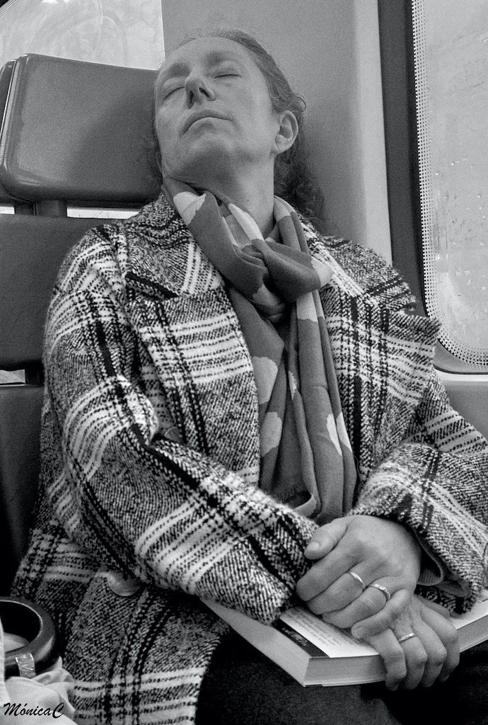 Exhausted commuter by monicac
