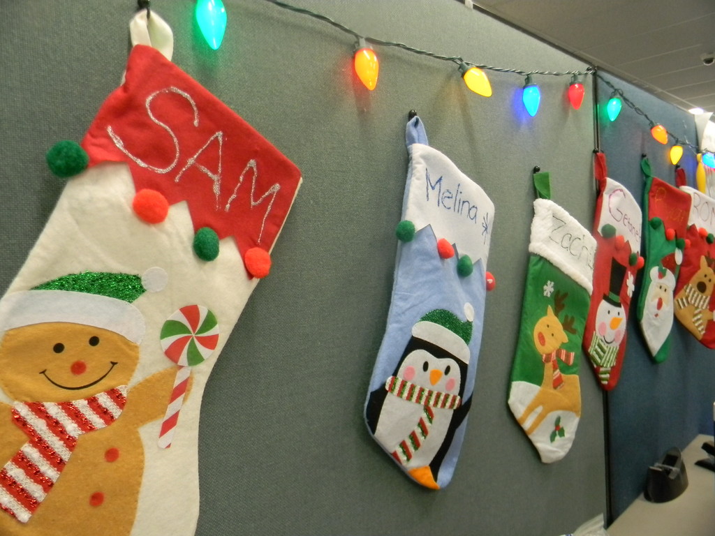 Holiday Stockings and Lights by sfeldphotos