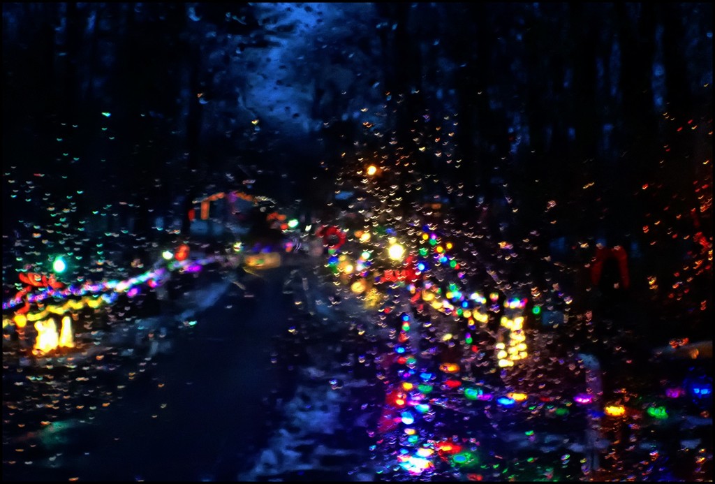 Lights (Through a Rain-Splashed Window) by olivetreeann