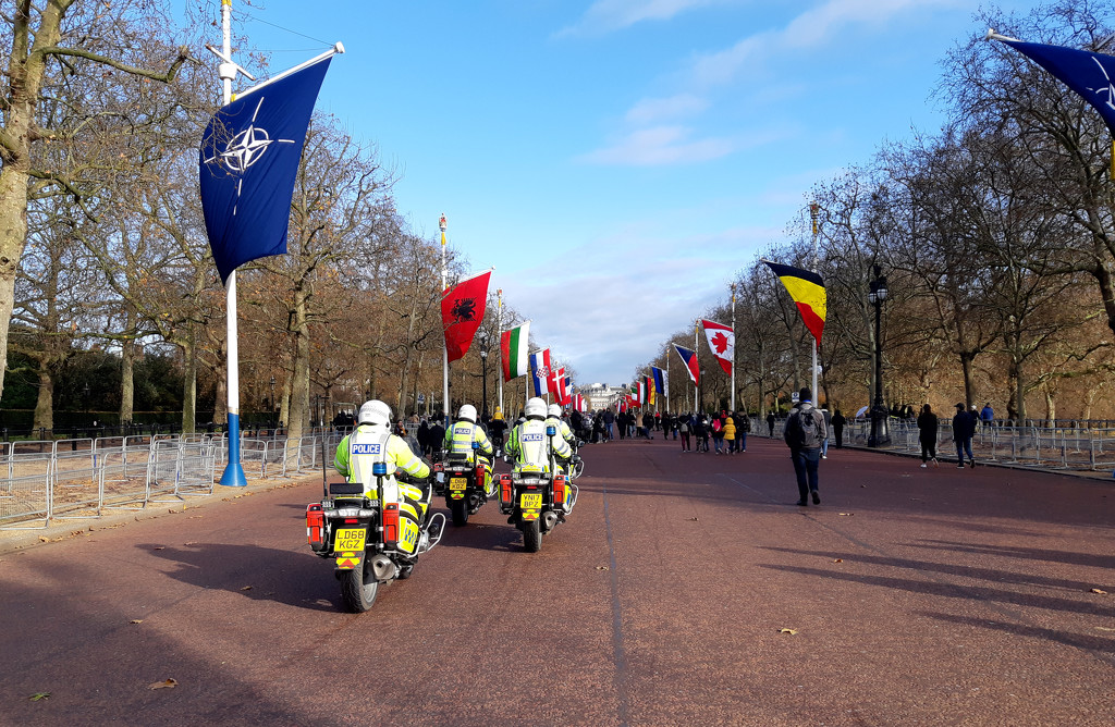 10th Dec The Mall NATO Summit Flags  by valpetersen