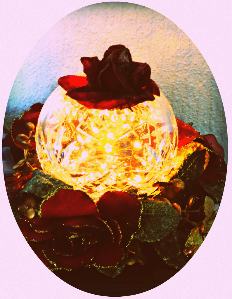 Crystal rose Bowl  by beryl
