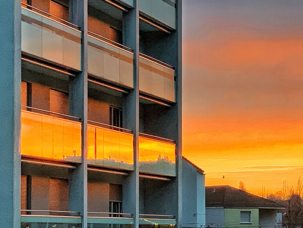 Sunrise reflection.   by cocobella