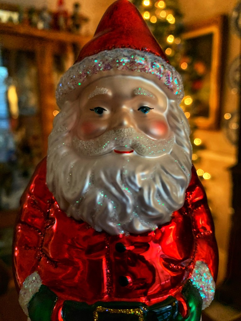 A German glass Santa  by louannwarren