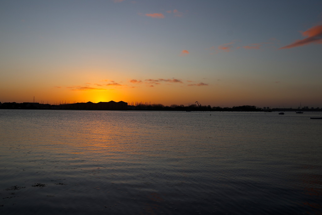 Sunrise Over Port Solent by davemockford