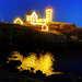 Nubble Light with Christmas lights by joansmor