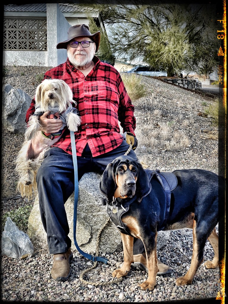 A man and his dogs by jeffjones