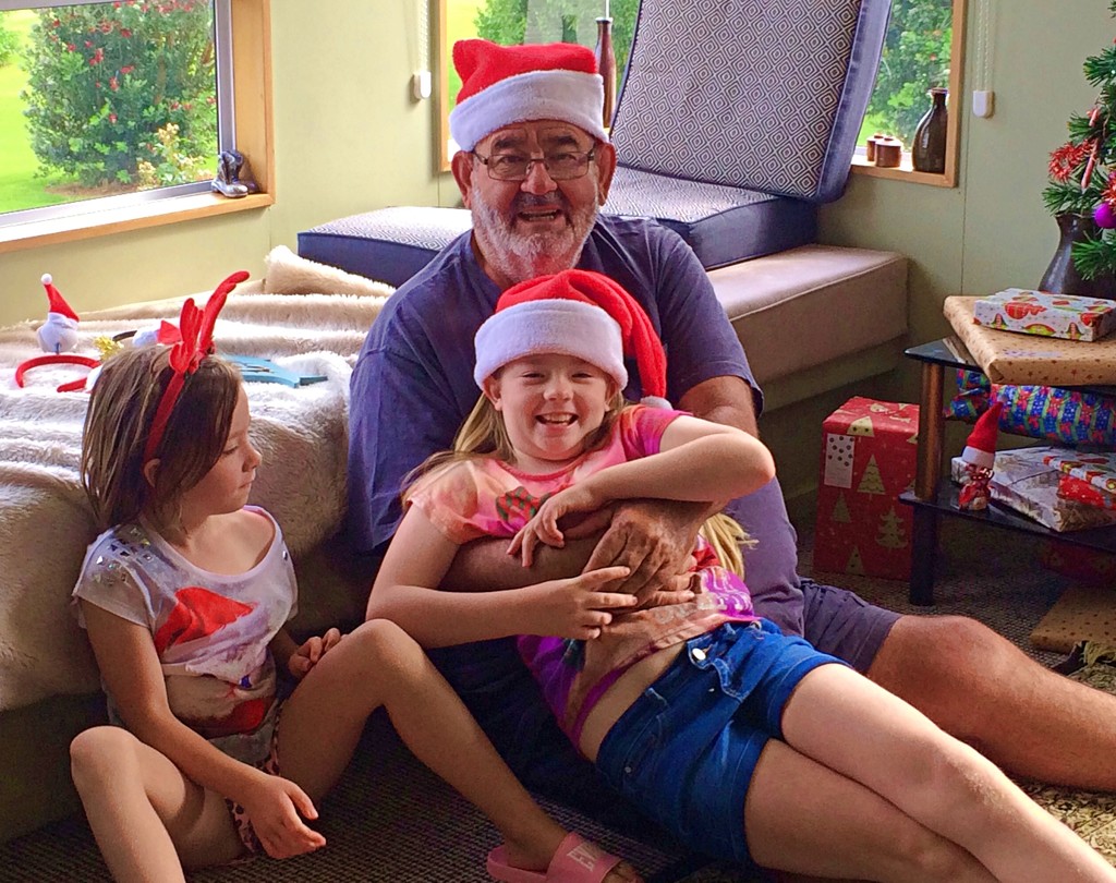 Christmas with grandkids by kiwinanna