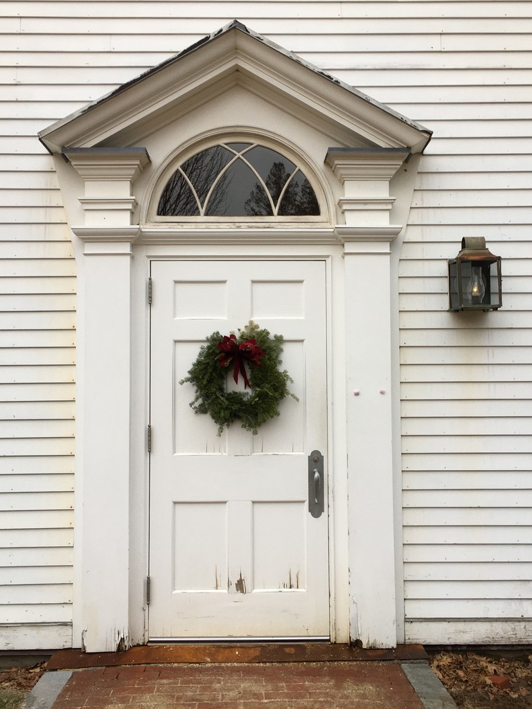 White Door with Wreath by clay88