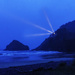 Twilight Lighthouse Beams by jgpittenger