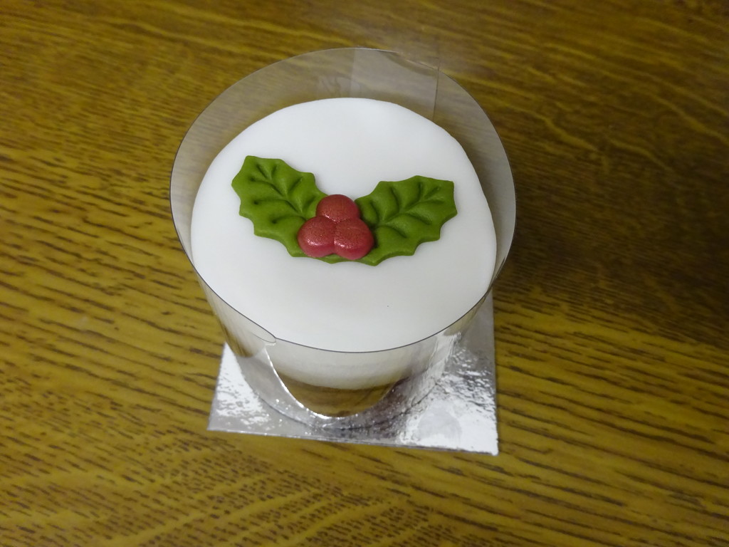 I bought a tiny Christmas cake by anniesue