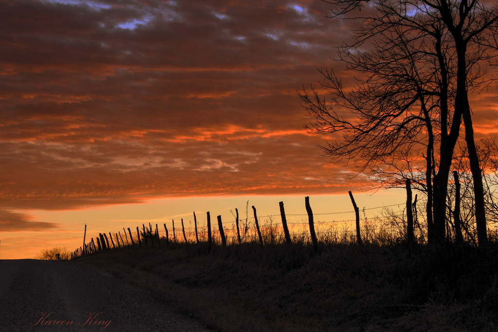 Morning clouds Above the Fence Line by kareenking