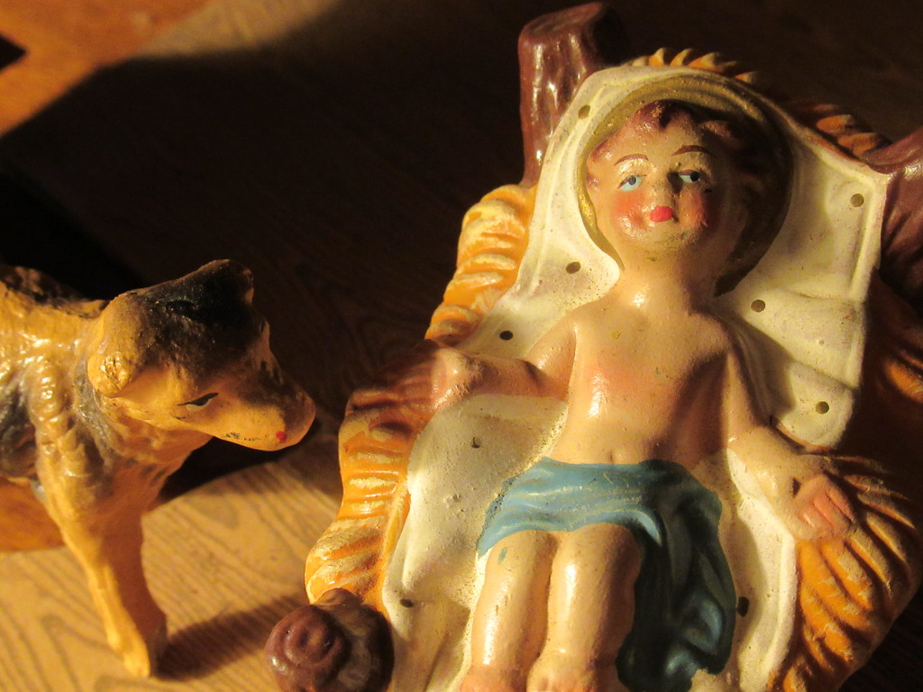 Baby Jesus and the lame dog by margonaut
