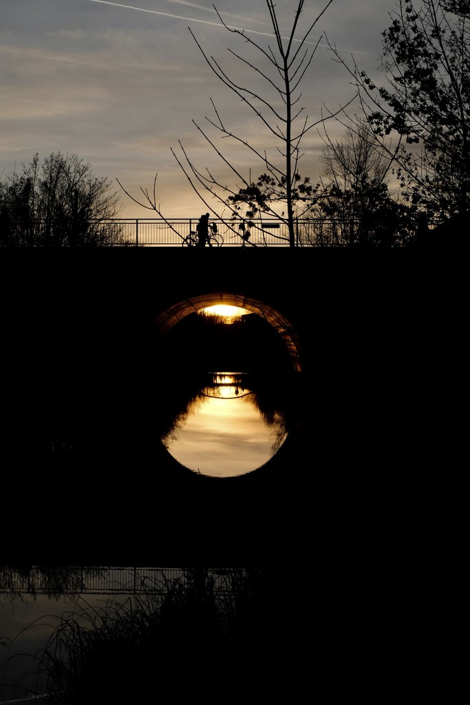 Leipzig, bridge at sunset by vincent24