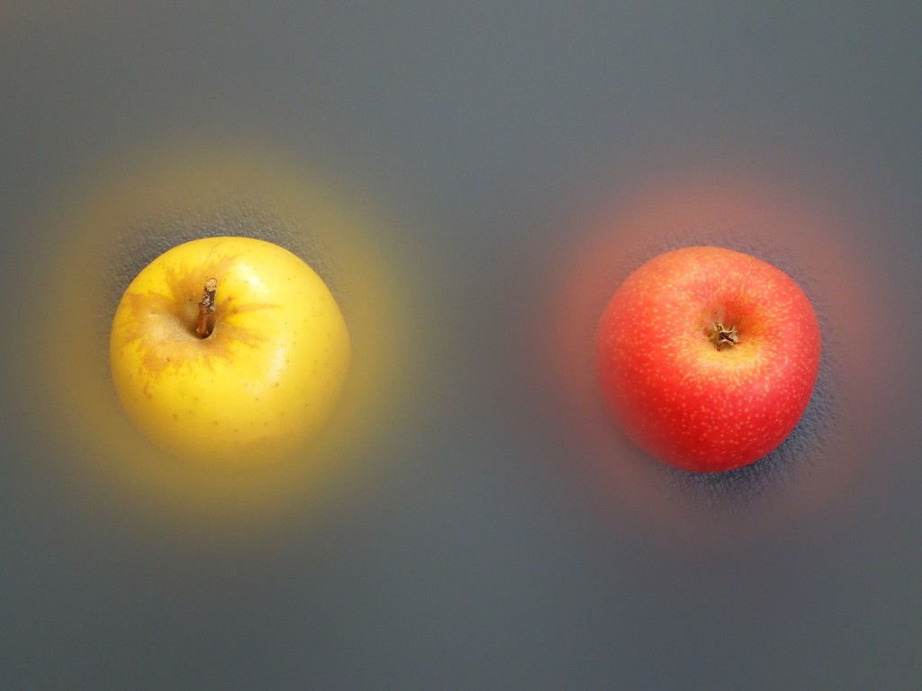 Apples (shot through home made plastic filter) by etienne