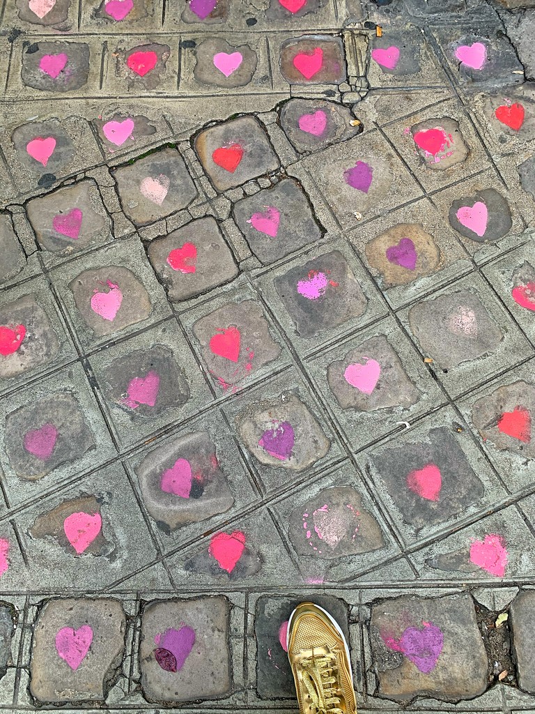 Pink and Purple Hearts in Paris.  by cocobella