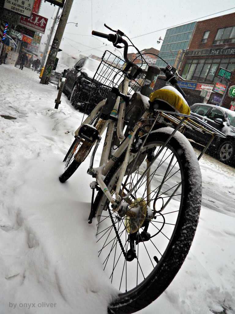 bicycle in the snow by summerfield