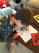 24th Jan 2020 - Nathan is coloring pictures for my refrigerator!