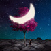 Purple Moon Tree by rosiekerr