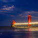 Grand Haven Lighthouse on Lake Michigan  by dridsdale