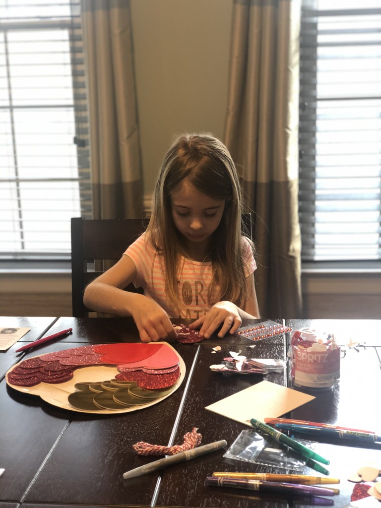 Valentine’s Day card making by mdoelger