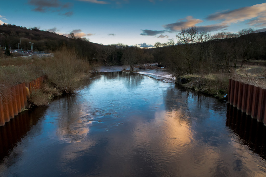 Evening on the River Calder by peadar