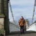 Urban Walk - Phil and Ruby at the Wilford Suspension Bridge by phil_howcroft