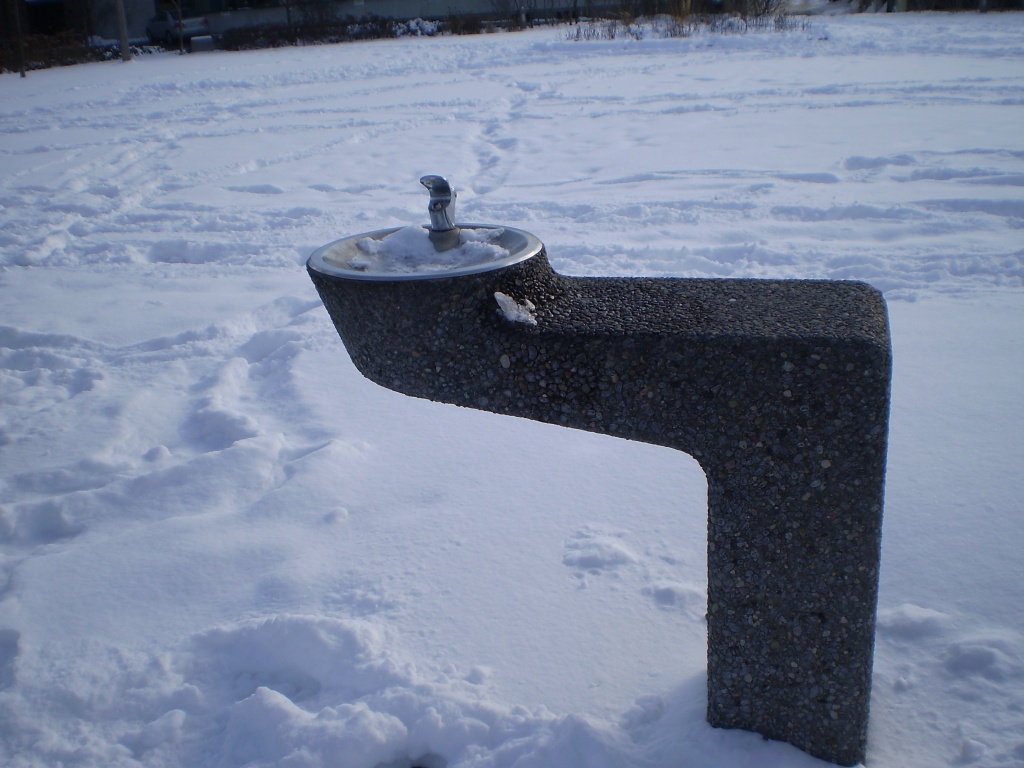 water (or snow?) fountain by summerfield